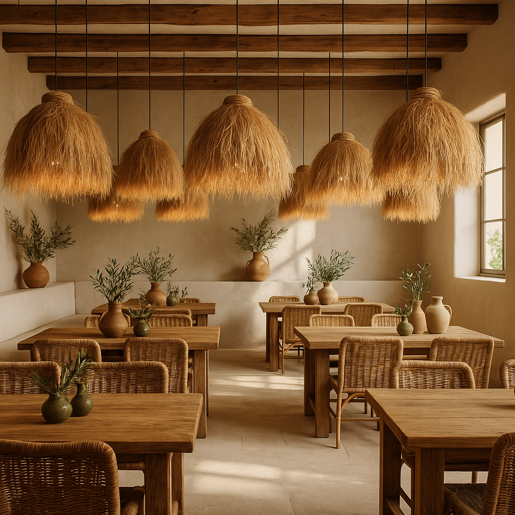 Lámpara Mechuda – Diseño Contemporaneo y Tropical