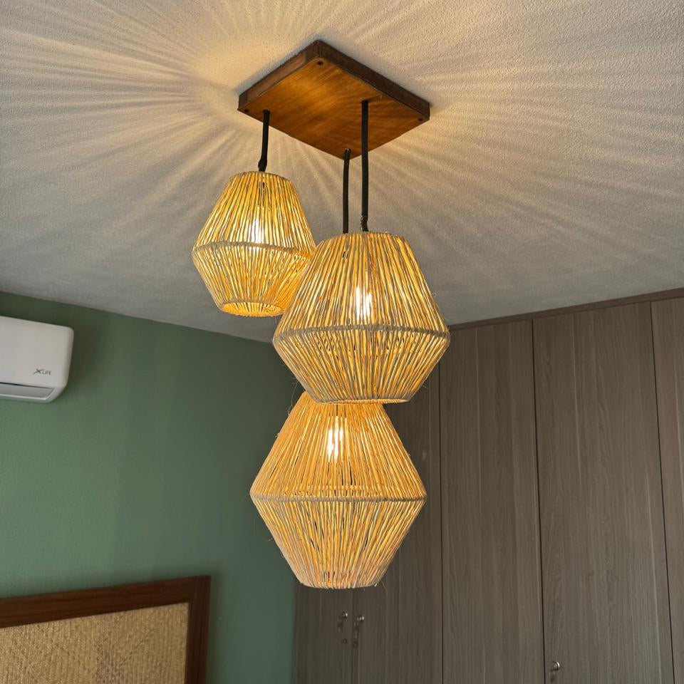 Set de 3 pantallas – Diseño Lineal y Minimalista con Toque Artesanal - Palo Rosa Arte y Diseño