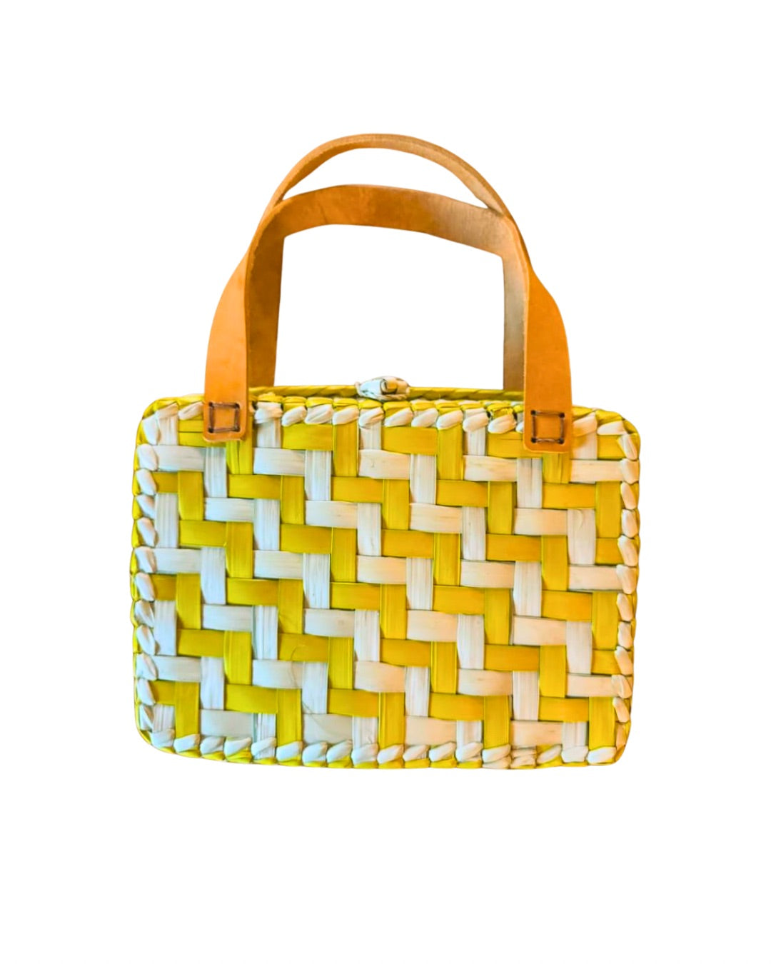 Portafolio Amarillo con Asa de Piel