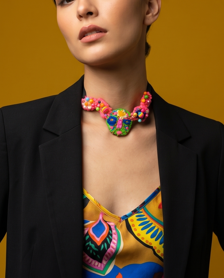 Gargantilla Bordada a Mano